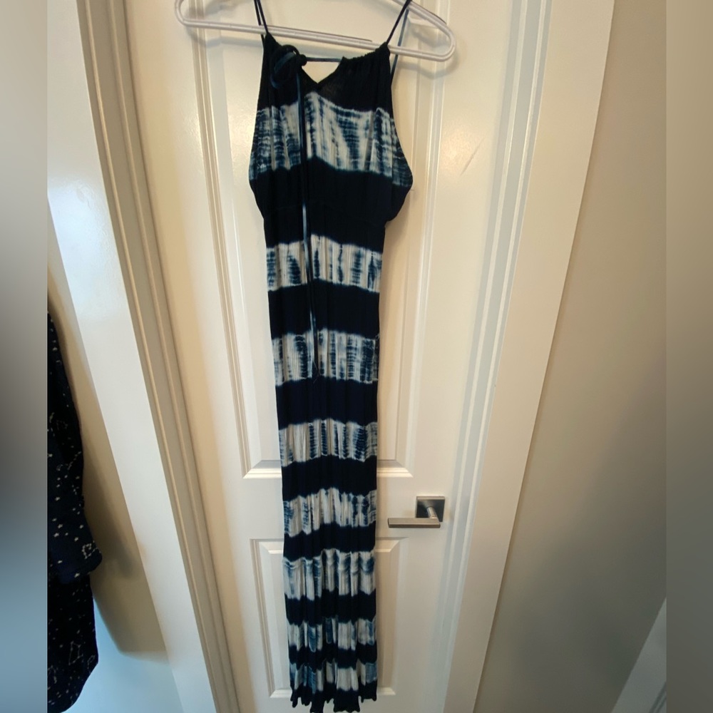 Tie dye blue maxi dress